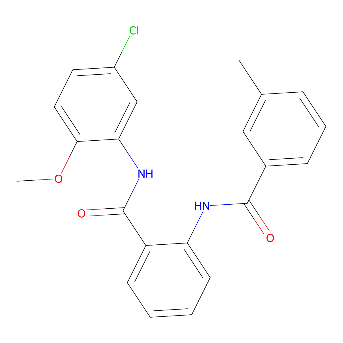 N-(5-chloro-2-methoxyphenyl)-2-[(3-methylbenzoyl)amino]benzamide molecular structure, CAS 690991-31-2