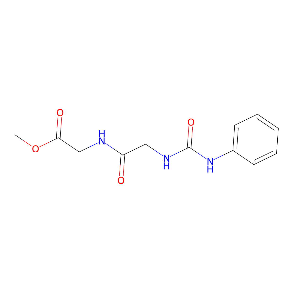 methyl N-(anilinocarbonyl)glycylglycinate molecular structure, CAS 690991-67-4