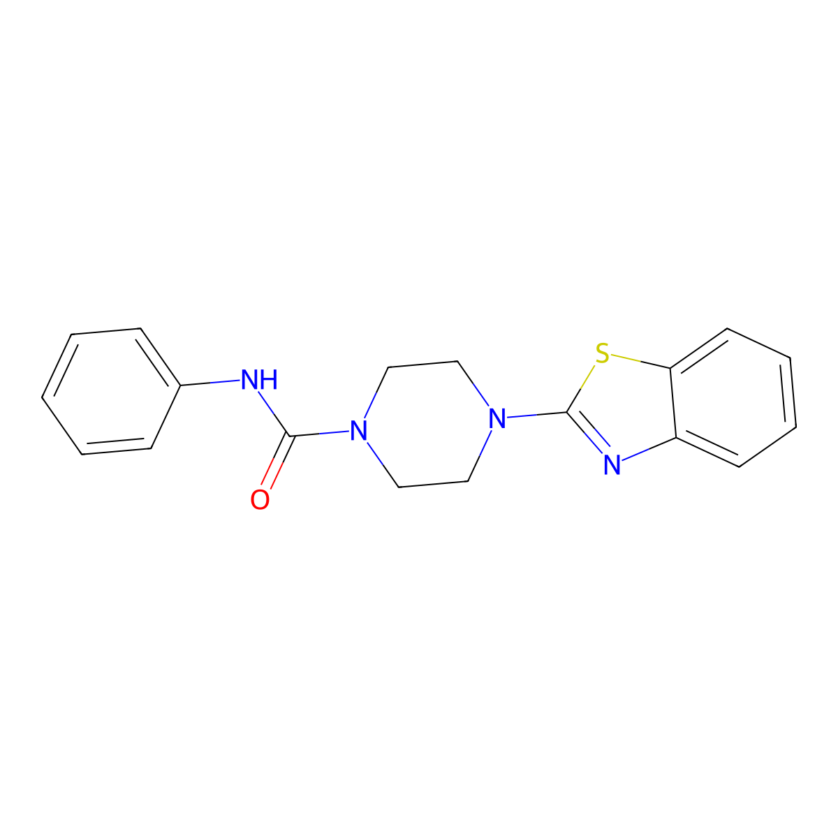 4-(1,3-benzothiazol-2-yl)-N-phenyl-1-piperazinecarboxamide molecular structure, CAS 690991-85-6