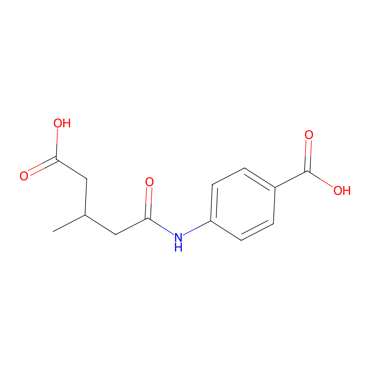 4-(4-Carboxy-3-methylbutanamido)benzoic acid molecular structure, CAS 690992-13-3