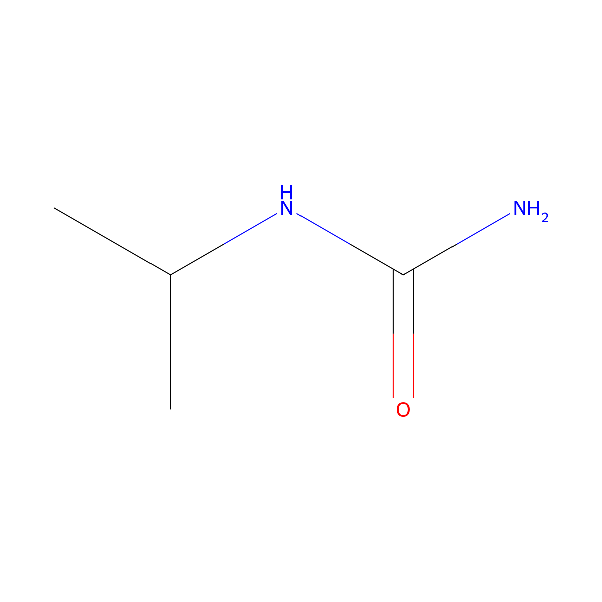 Isopropylurea molecular structure, CAS 691-60-1