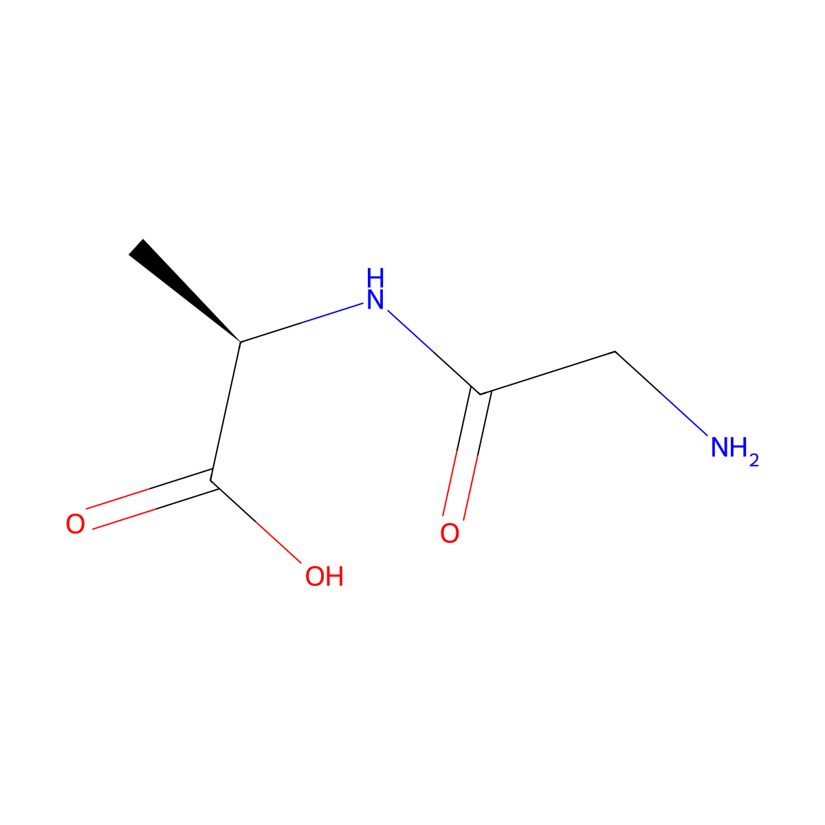 Glycylalanine, D- molecular structure, CAS 691-81-6