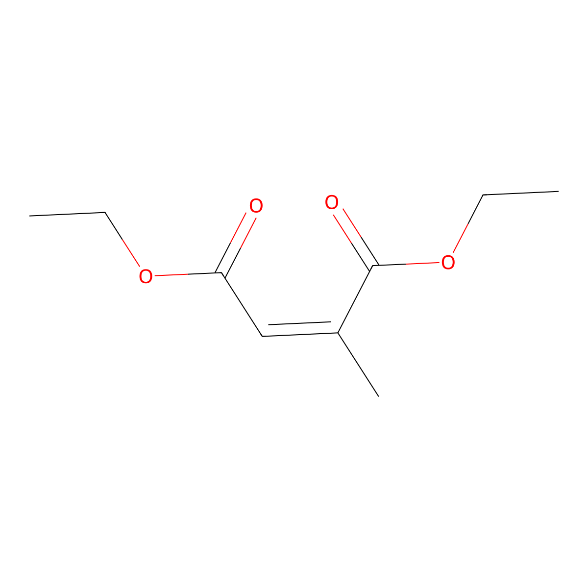 Diethyl 2-methylbut-2-enedioate molecular structure, CAS 691-83-8