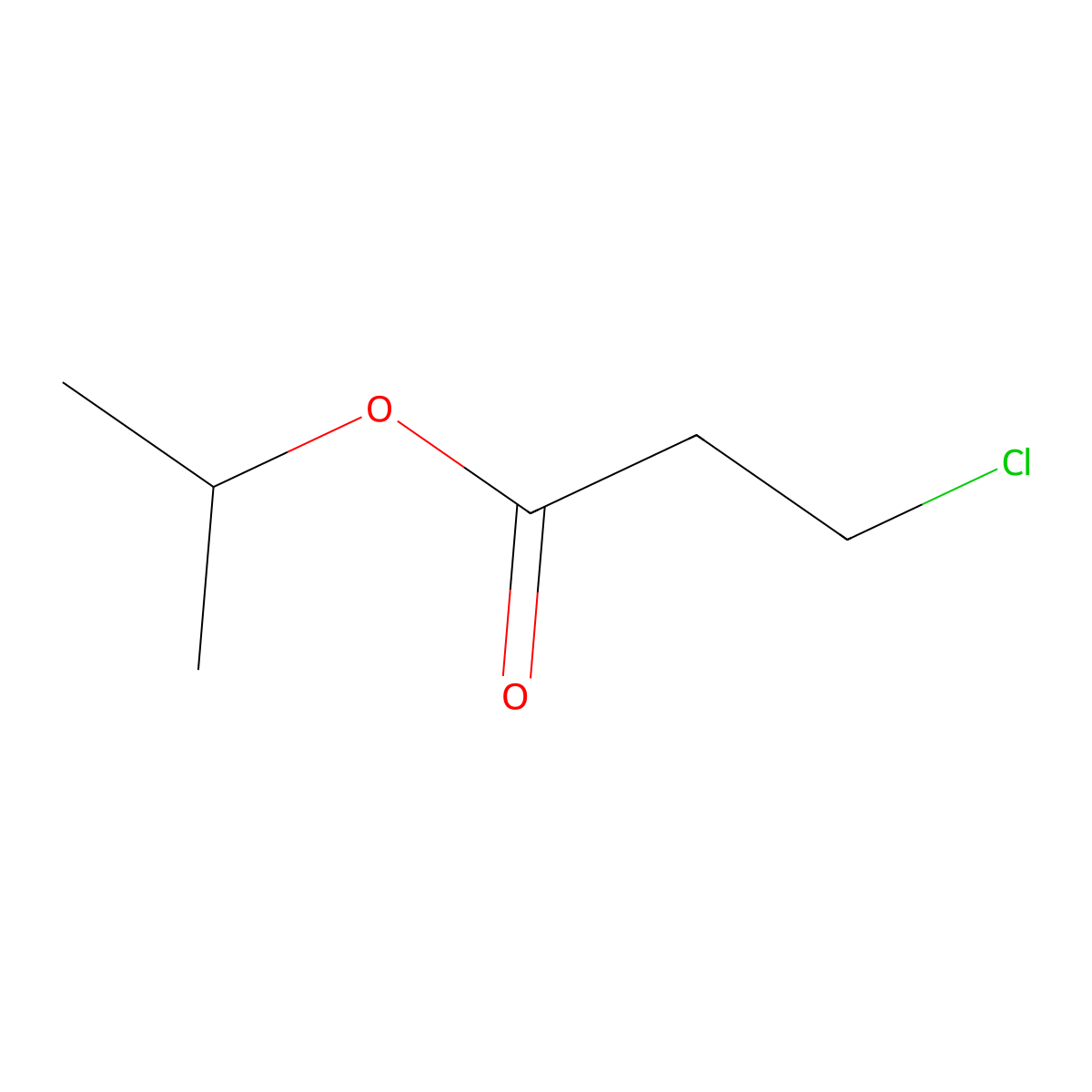 Isopropyl 3-chloropropionate molecular structure, CAS 691-93-0
