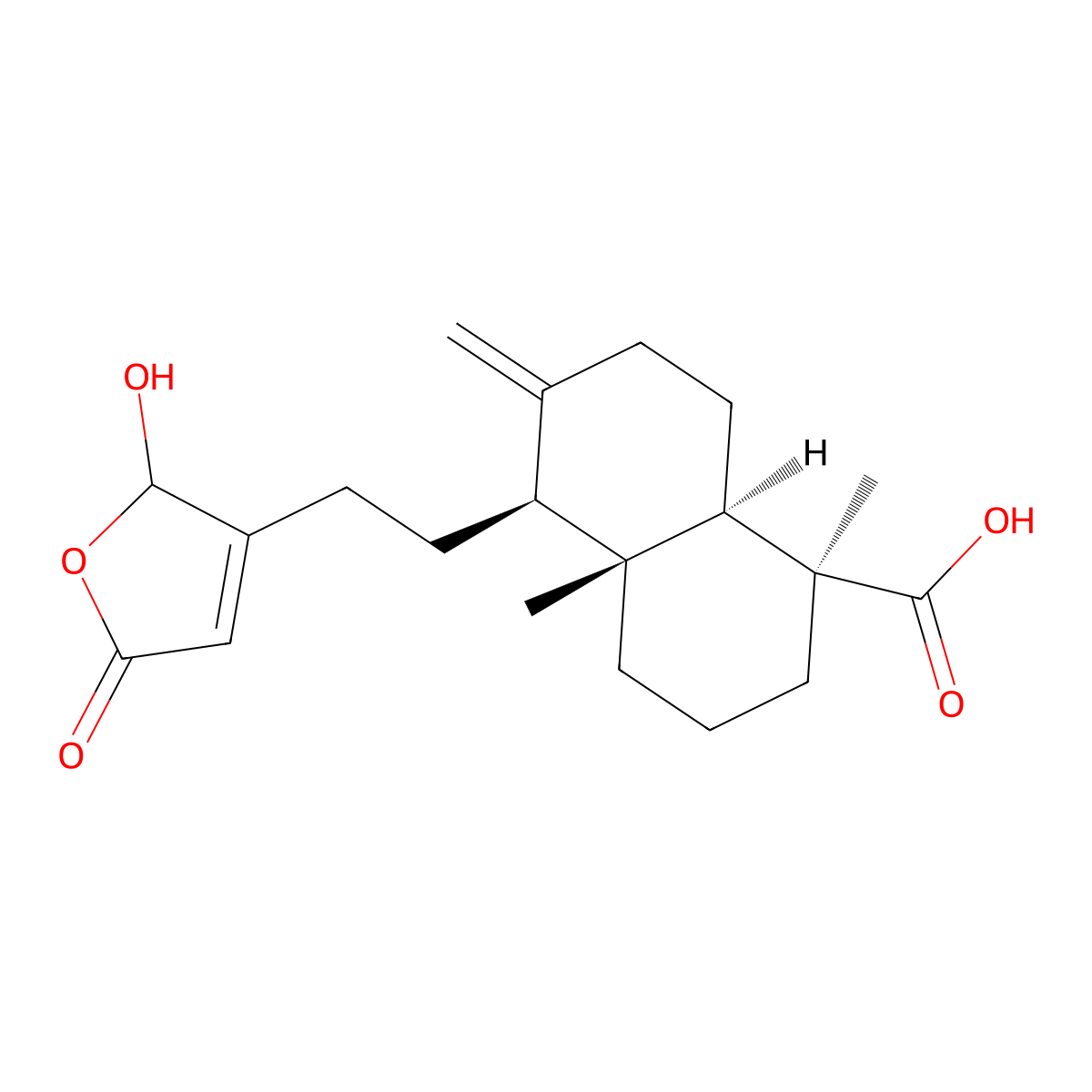 16-Hydroxy-8(17),13-labdadien-15,16-olid-19-oic acid molecular structure, CAS 691009-85-5