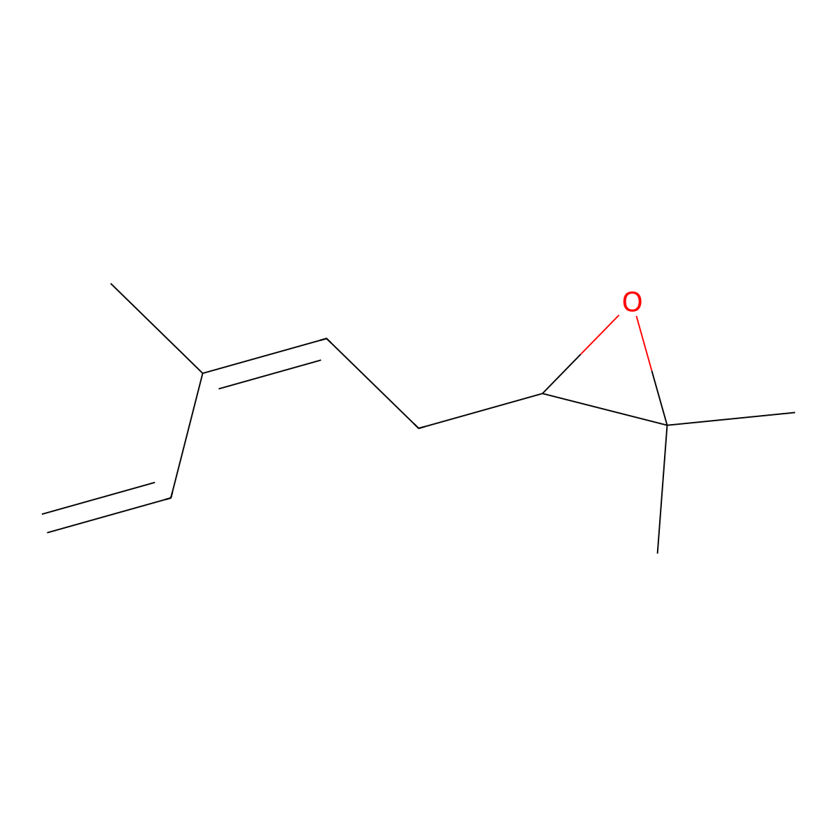 2,2-Dimethyl-3-(3-methylpenta-2,4-dienyl)oxirane molecular structure, CAS 69103-20-4
