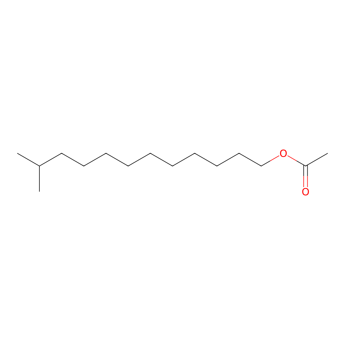 Acetic acid, isotridecyl ester molecular structure, CAS 69103-23-7
