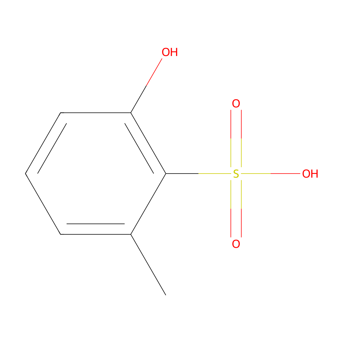 2-Hydroxy-6-methylbenzenesulfonic acid molecular structure, CAS 69103-65-7