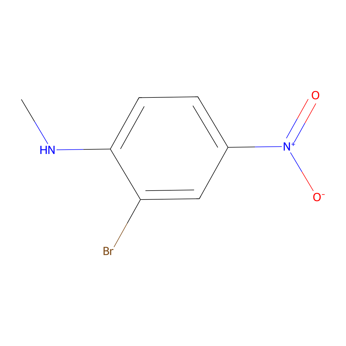 2-bromo-N-methyl-4-nitroaniline molecular structure, CAS 6911-88-2