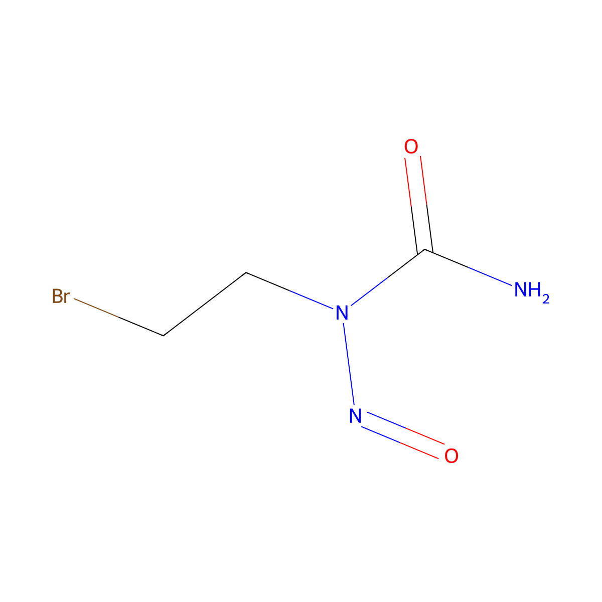 Urea, 1-(2-bromoethyl)-1-nitroso- molecular structure, CAS 69113-02-6