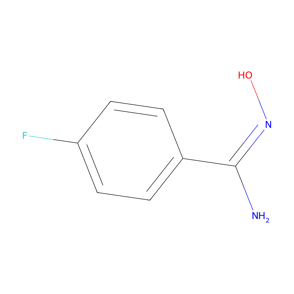 4-Fluoro-n-hydroxybenzimidamide molecular structure, CAS 69113-32-2