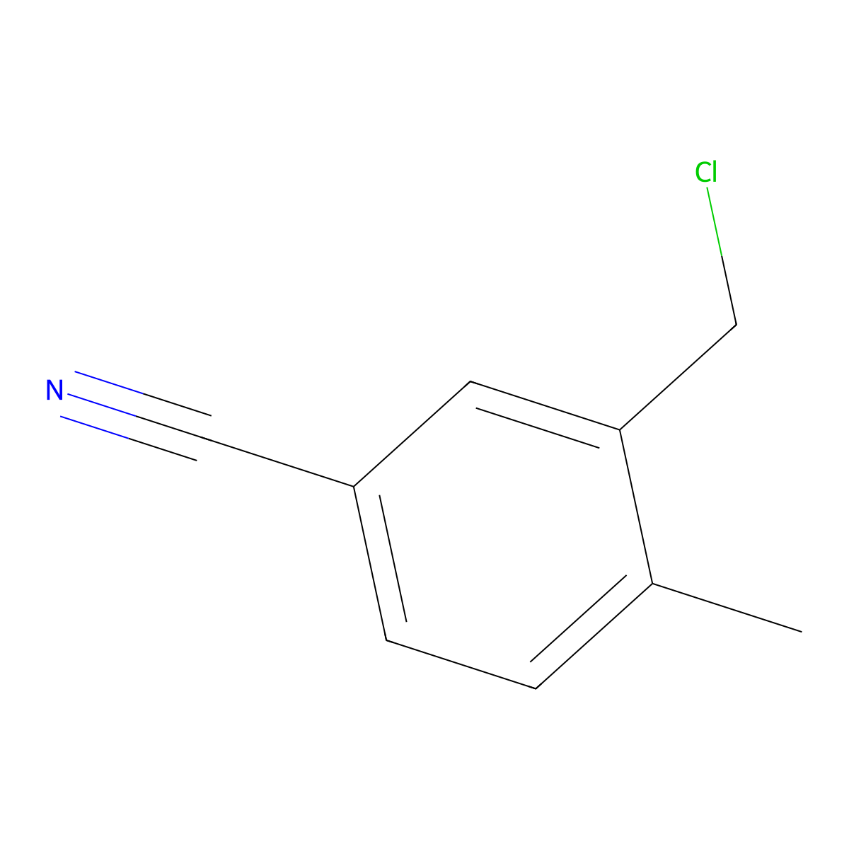 3-(Chloromethyl)-4-methylbenzonitrile molecular structure, CAS 69113-54-8