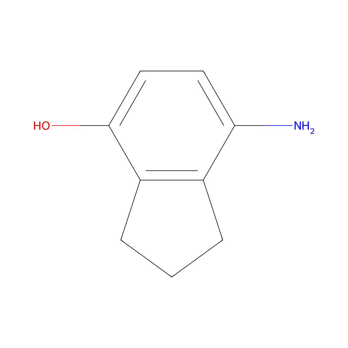 7-amino-2,3-dihydro-1H-inden-4-ol molecular structure, CAS 69114-67-6