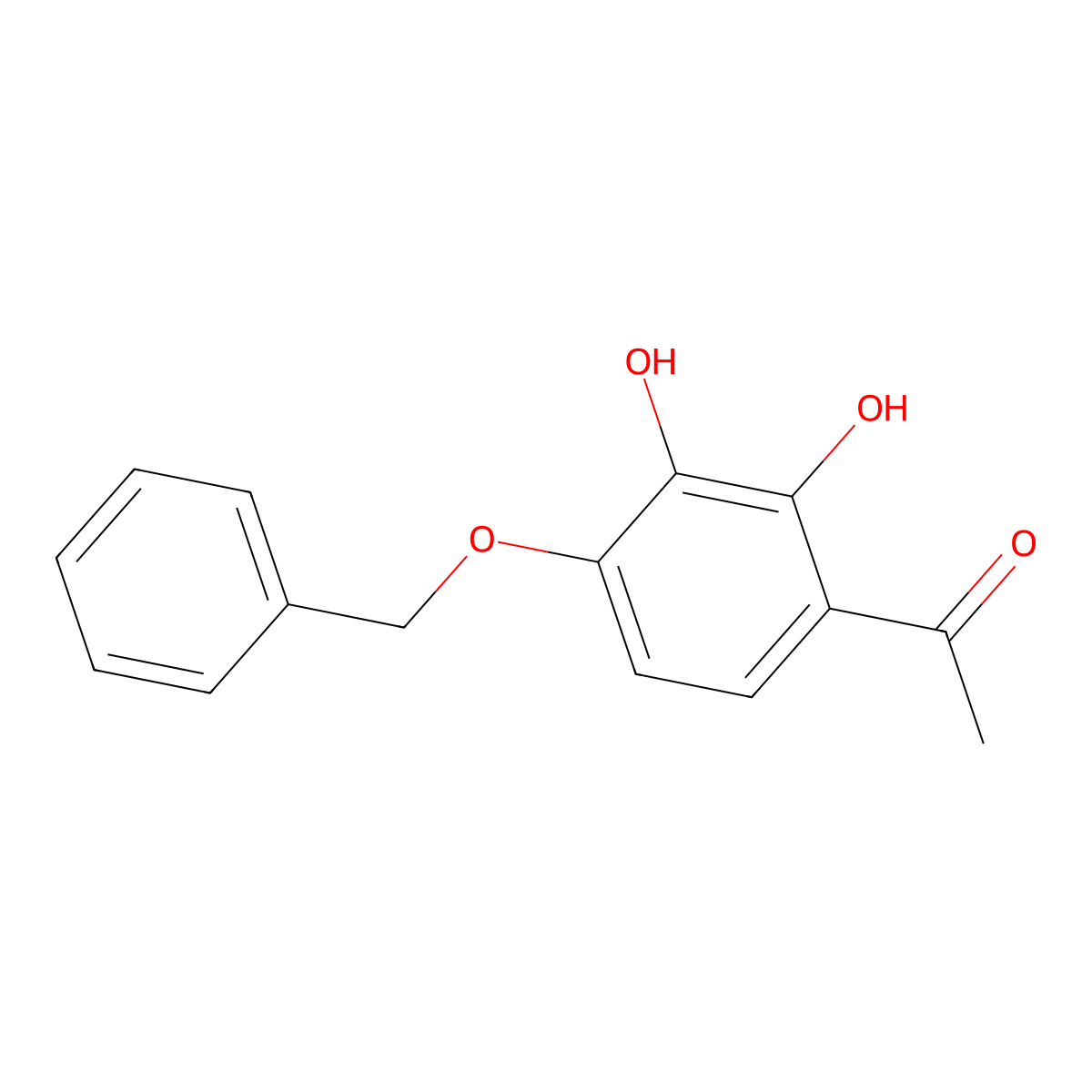 1-(4-(Benzyloxy)-2,3-dihydroxyphenyl)ethanone molecular structure, CAS 69114-99-4