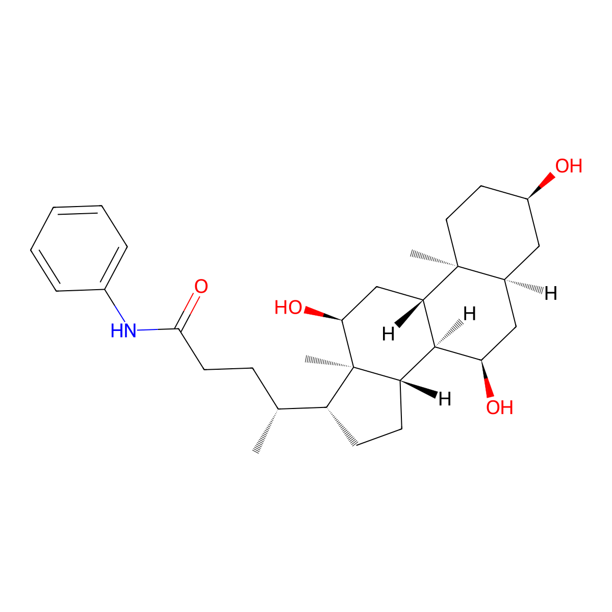 Cholic Acid anilide molecular structure, CAS 6912-96-5