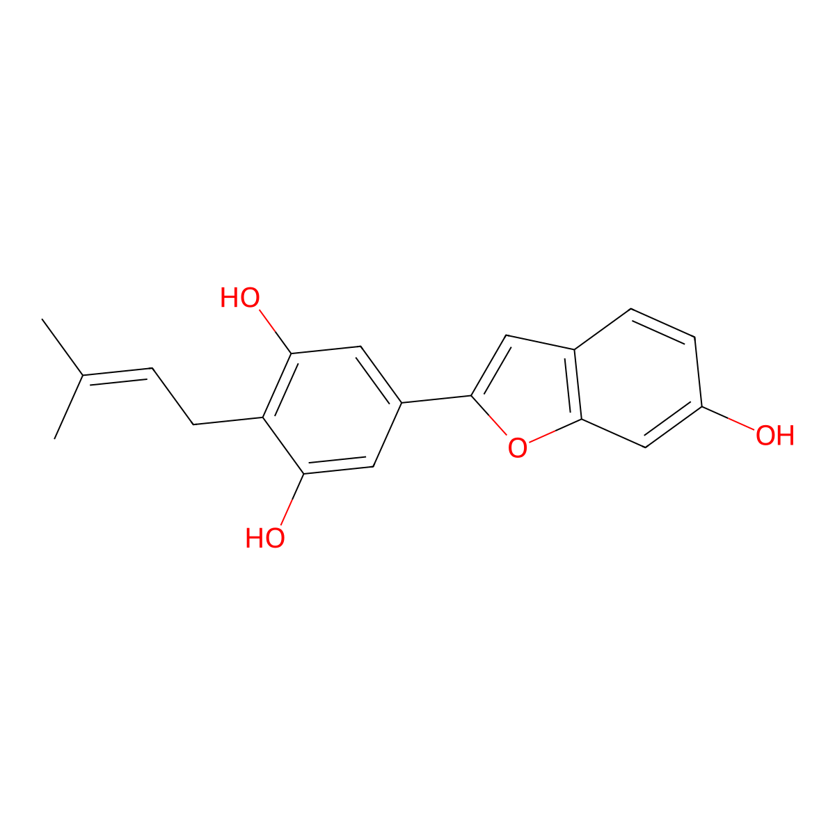 Moracin C molecular structure, CAS 69120-06-5