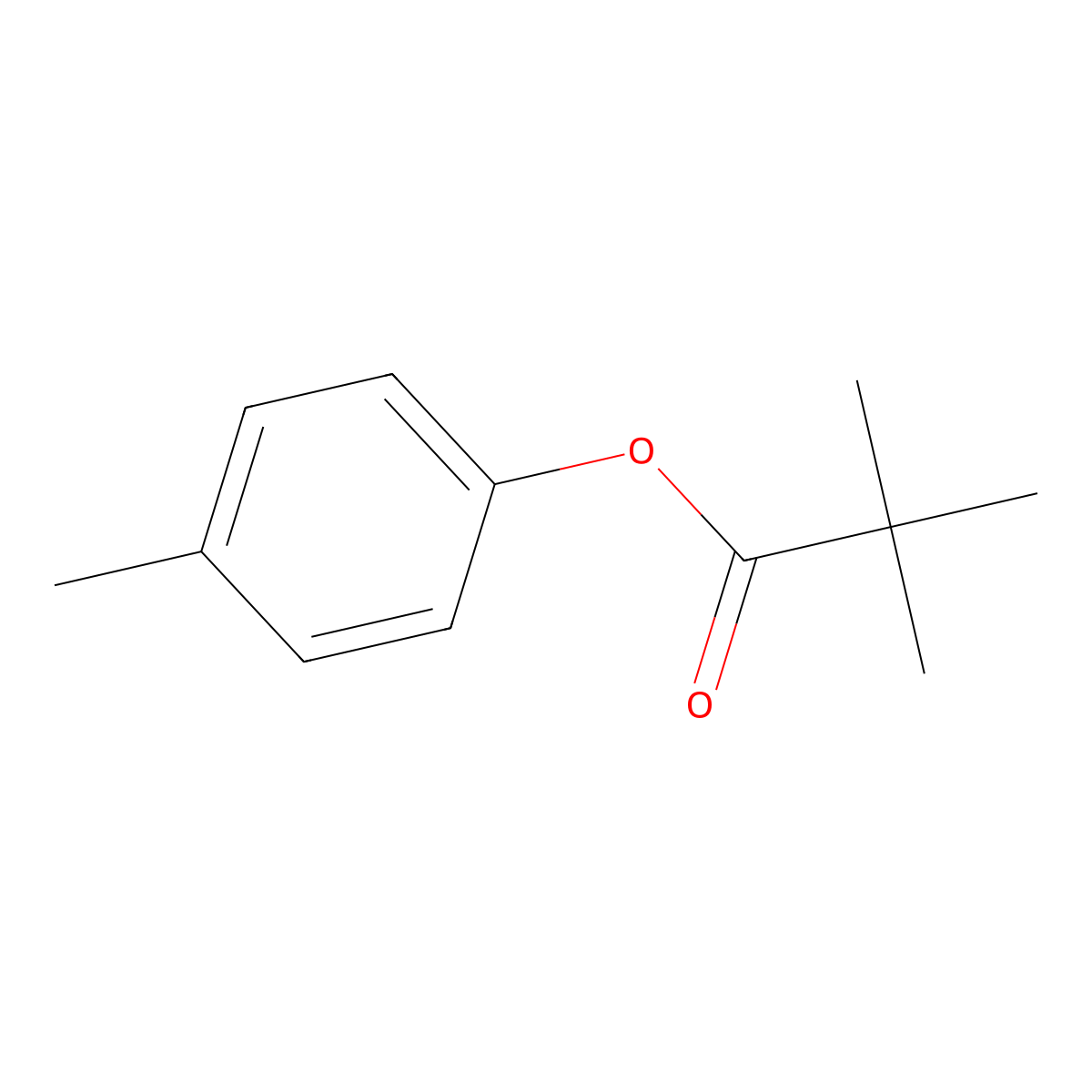 p-Tolyl pivalate molecular structure, CAS 69120-23-6