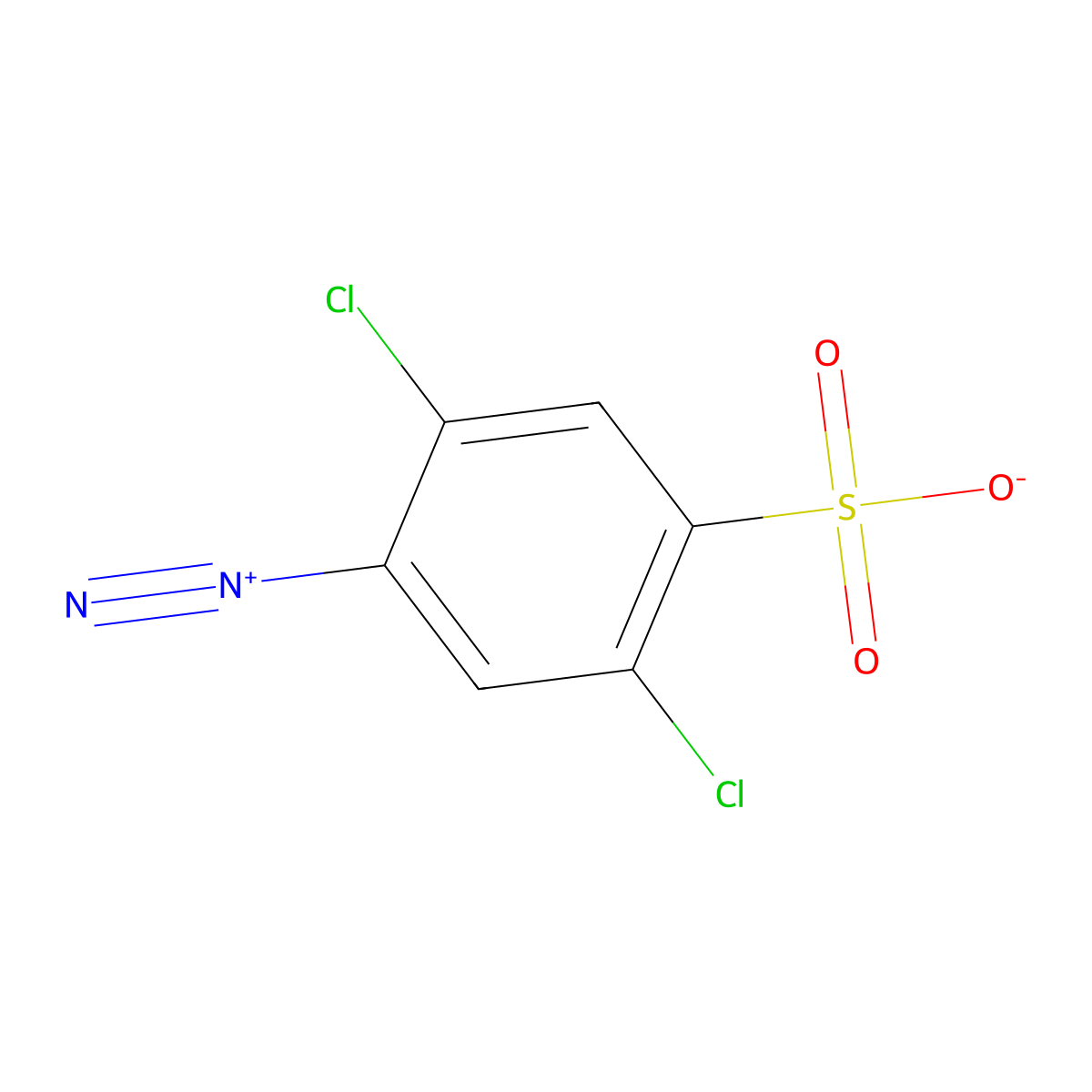 benzenediazonium, 2,5-dichloro-4-sulfo-, inner salt molecular structure, CAS 69121-21-7