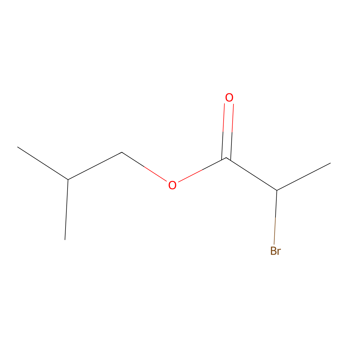 Isobutyl 2-bromopropionate molecular structure, CAS 69122-46-9
