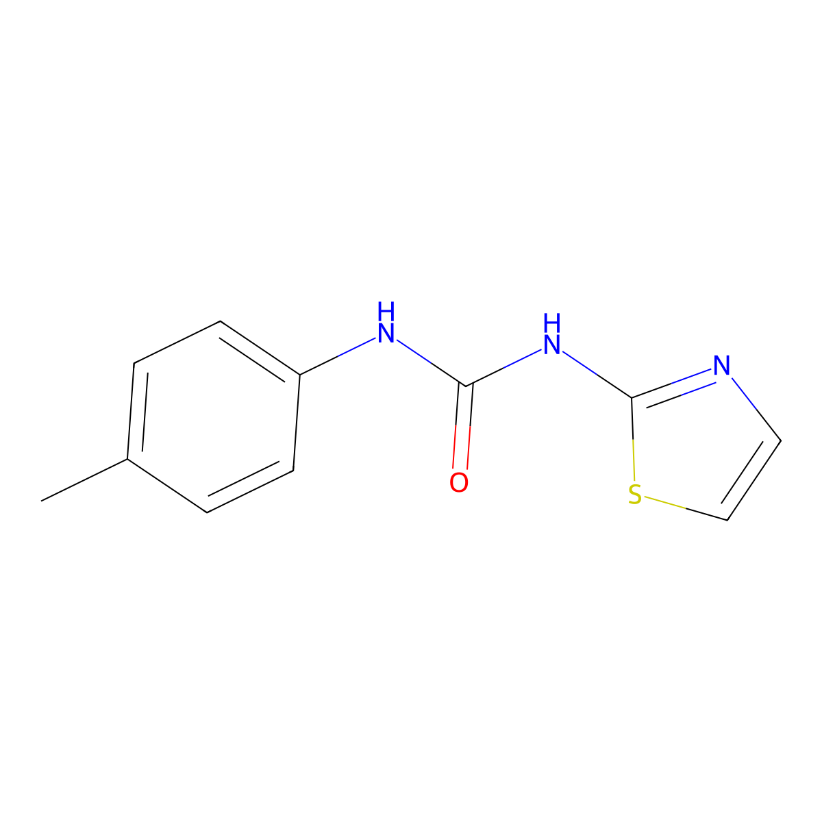 1-(4-Methylphenyl)-3-(1,3-thiazol-2-yl)urea molecular structure, CAS 69123-54-2