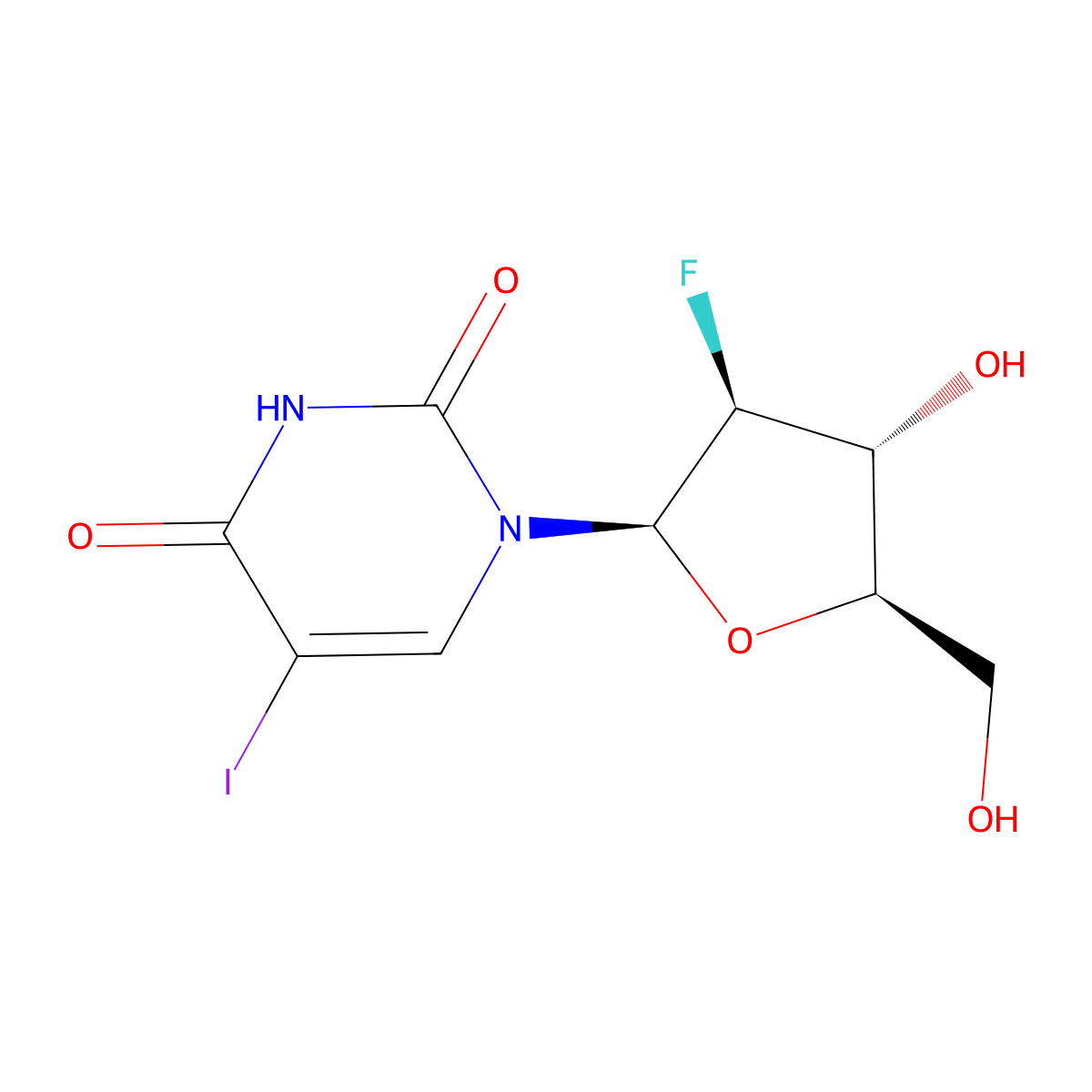 Fialuridine molecular structure, CAS 69123-98-4