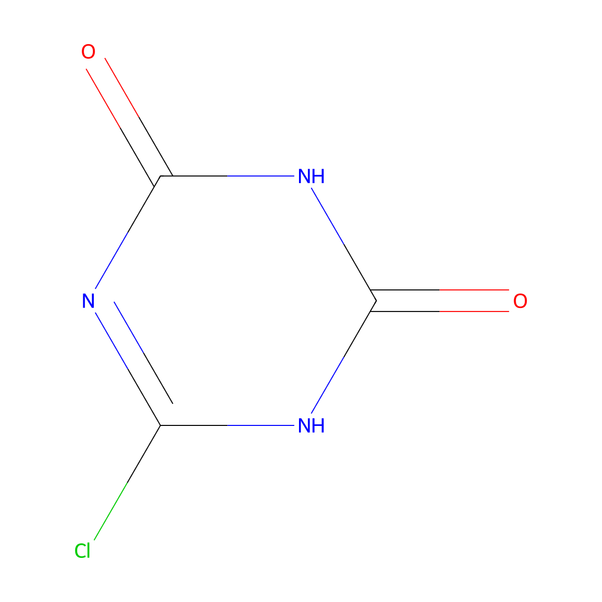 6-chloro-1,3,5-triazine-2,4(1H,3H)-dione molecular structure, CAS 69125-10-6