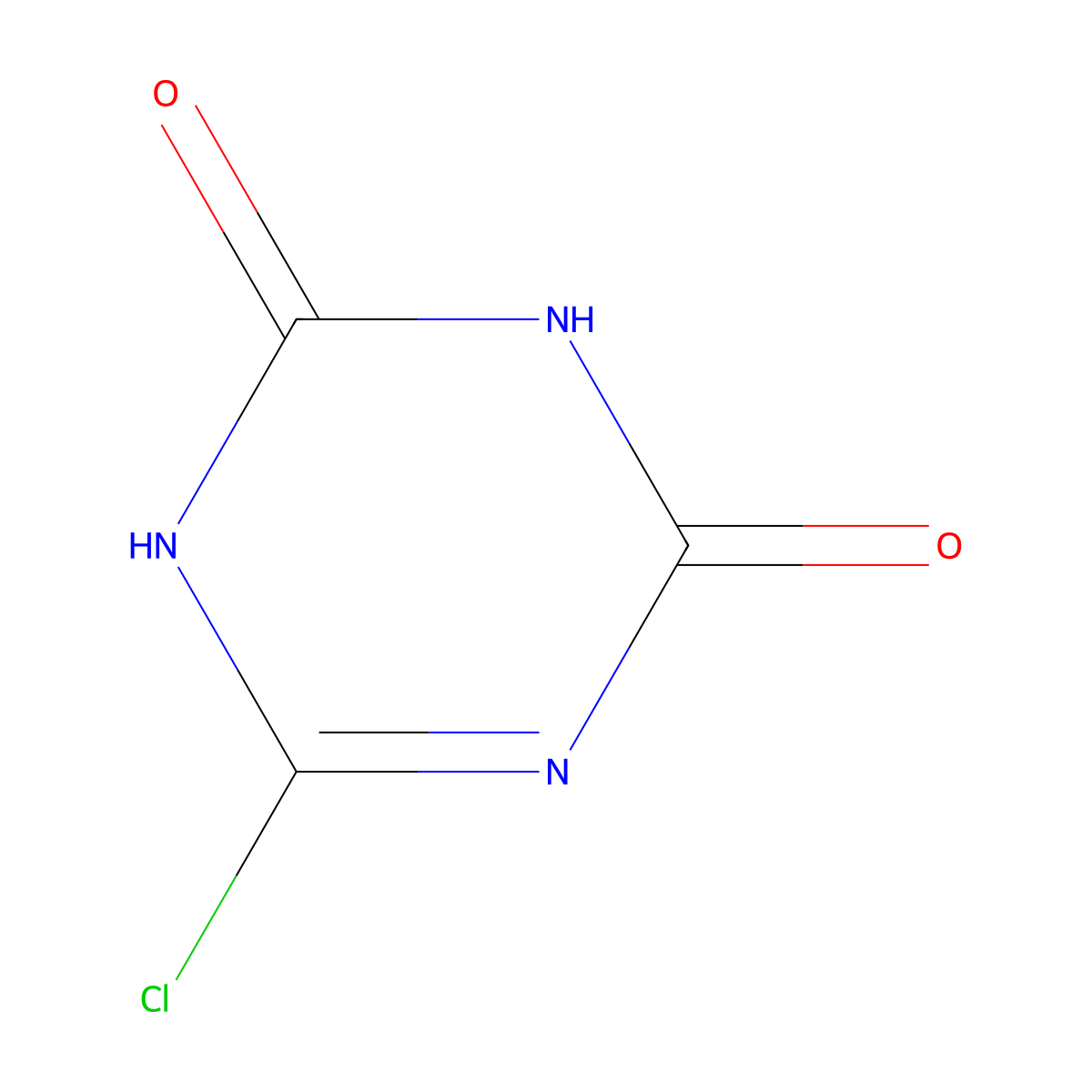 6-chloro-1,3,5-triazine-2,4(1H,3H)-dione molecular structure, CAS 69125-10-6