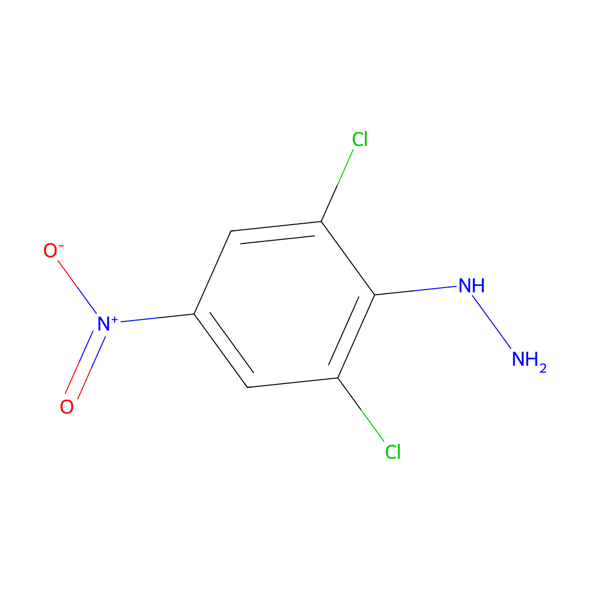 (2,6-Dichloro-4-nitrophenyl)hydrazine molecular structure, CAS 69128-14-9