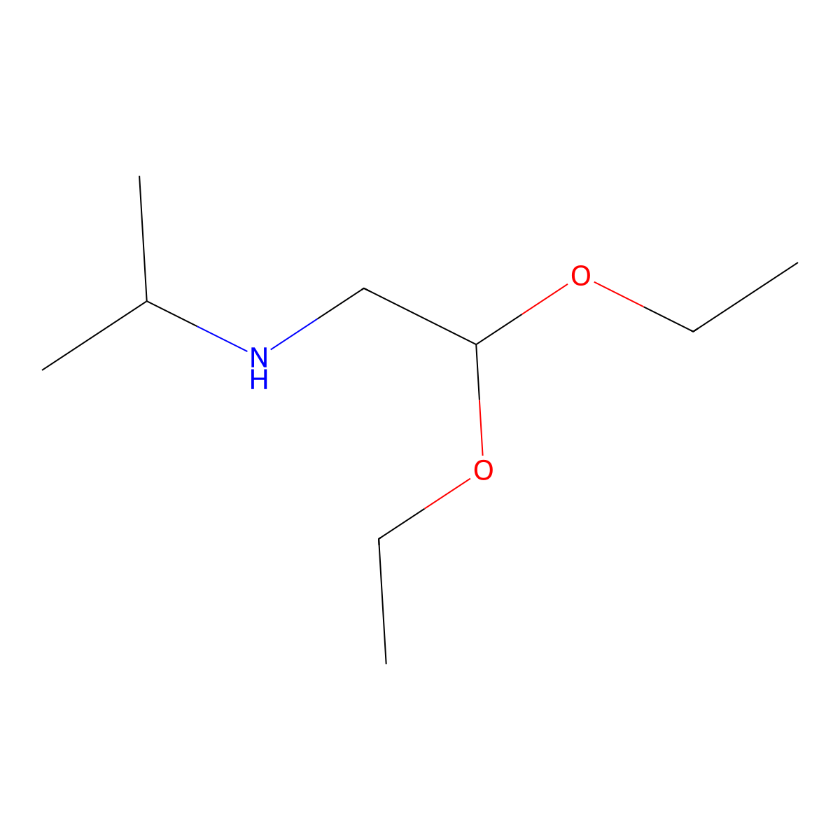 N-(2,2-diethoxyethyl)propan-2-amine molecular structure, CAS 69128-20-7