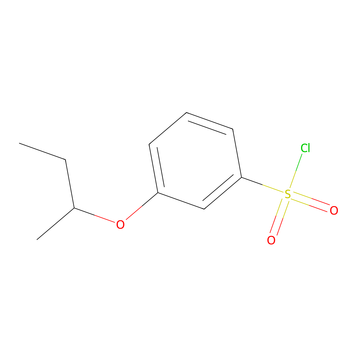 3-(1-Methylpropoxy)benzenesulfonyl chloride molecular structure, CAS 69129-62-0