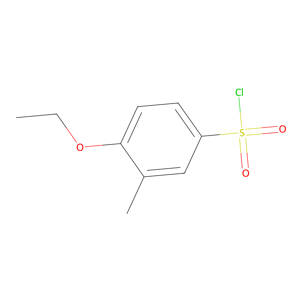 4-Ethoxy-3-methylbenzenesulfonyl chloride molecular structure, CAS 69129-64-2
