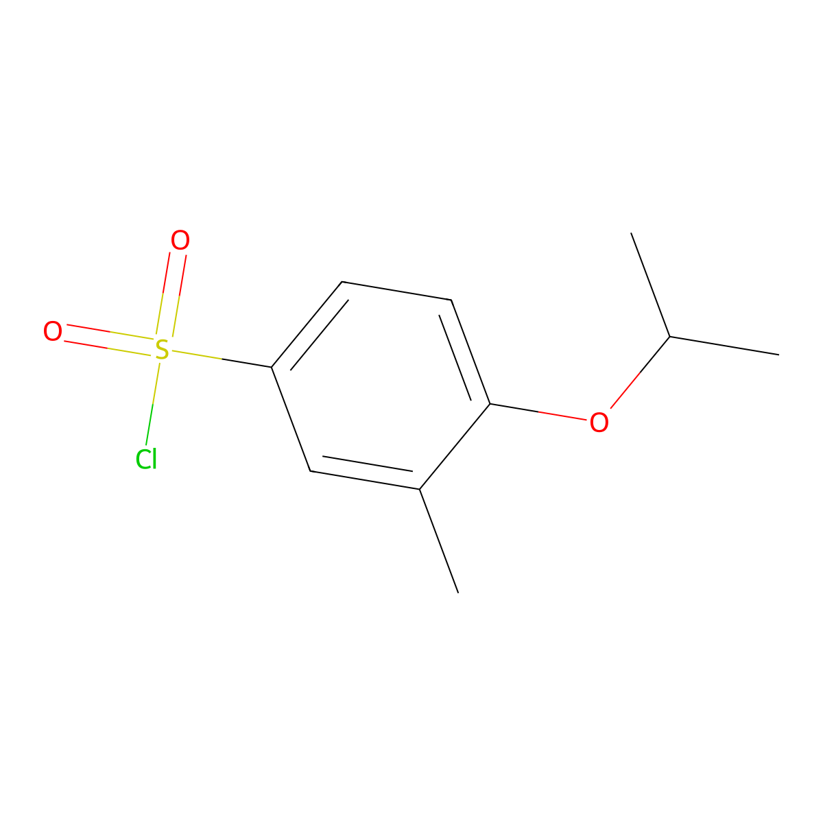 3-Methyl-4-(propan-2-yloxy)benzene-1-sulfonyl chloride molecular structure, CAS 69129-66-4