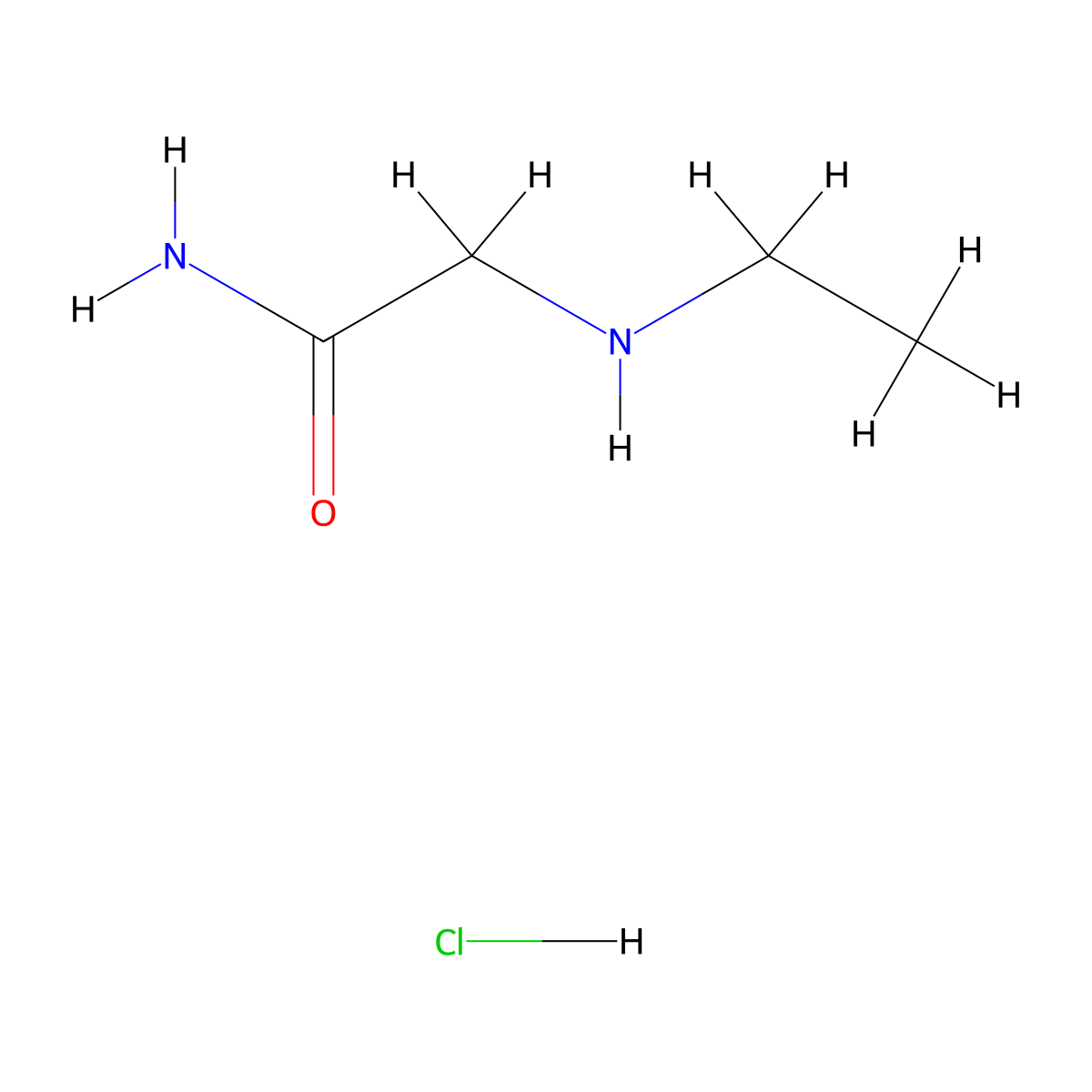 2-(Ethylamino)acetamide hydrochloride molecular structure, CAS 6913-24-2