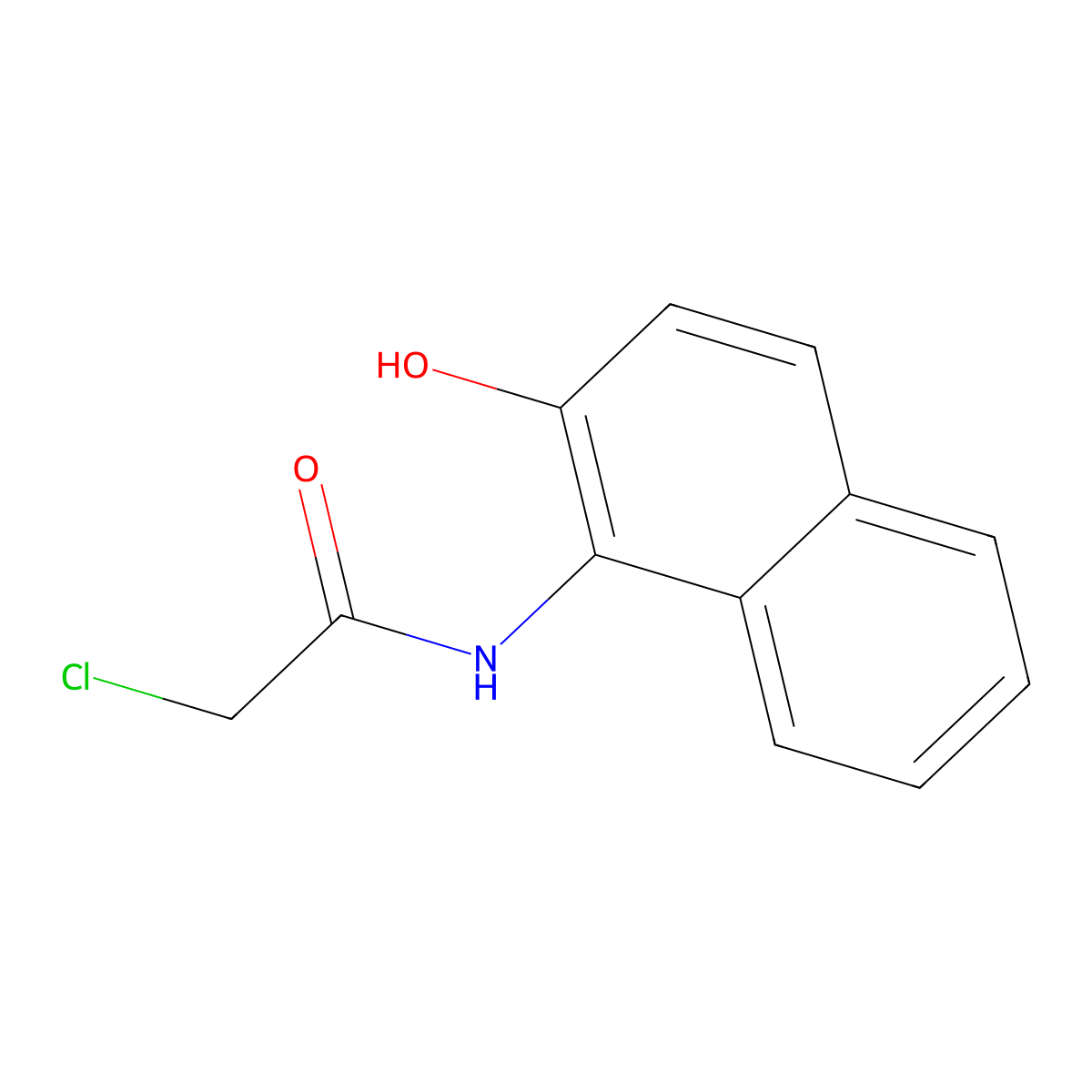 2-chloro-N-(2-hydroxynaphthalen-1-yl)acetamide molecular structure, CAS 6913-45-7