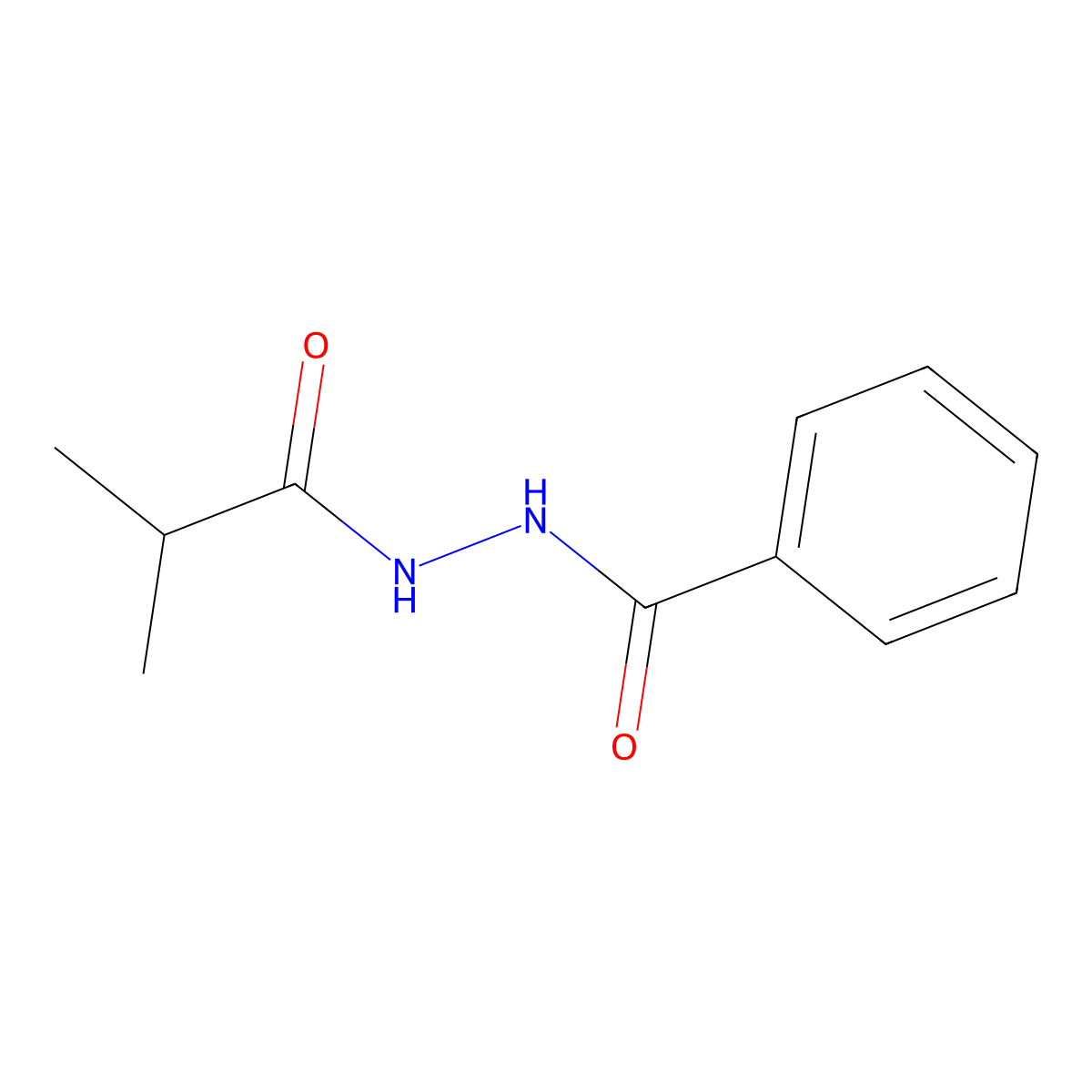 N'-(isobutyryl)benzohydrazide molecular structure, CAS 6913-90-2