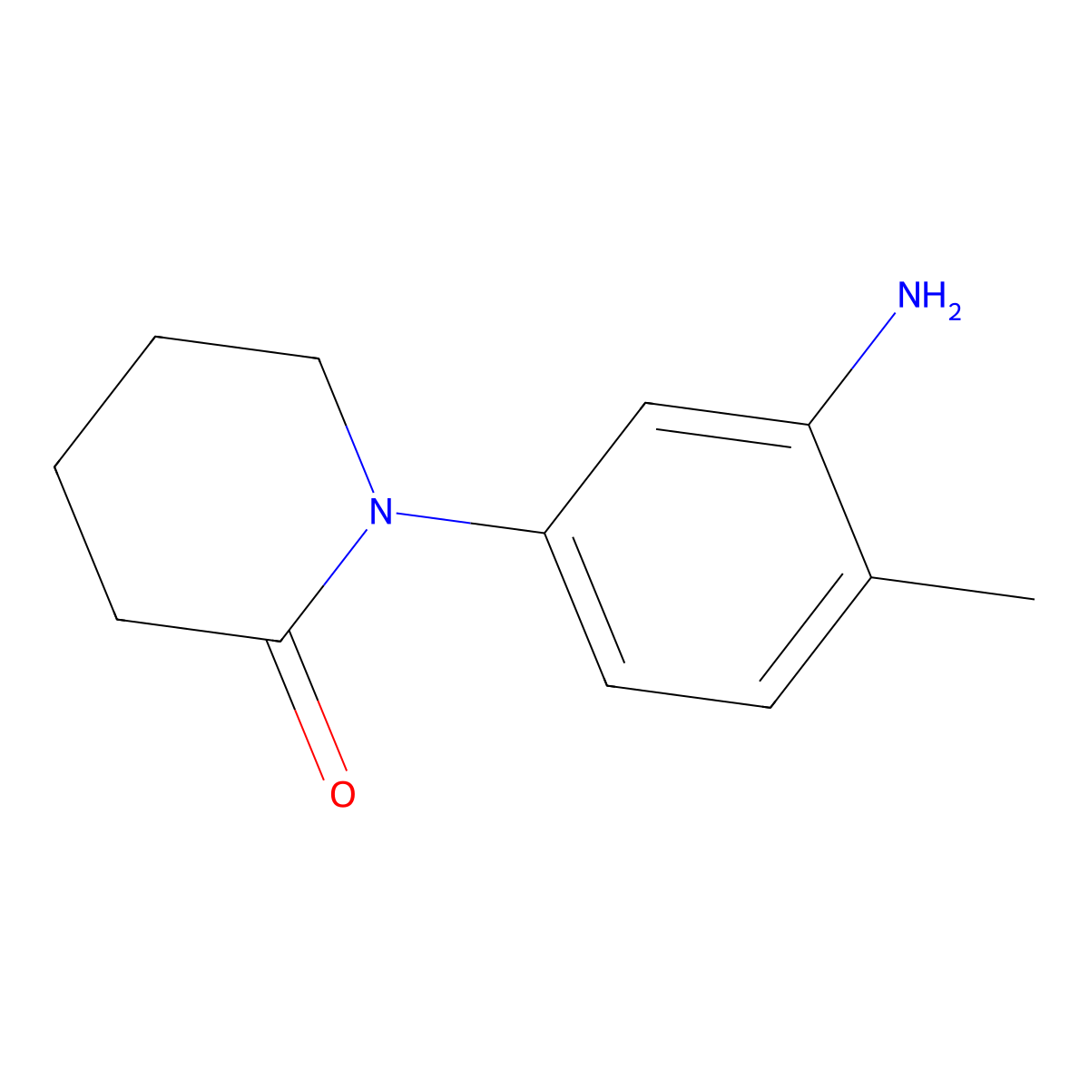 1-(3-Amino-4-methylphenyl)piperidin-2-one molecular structure, CAS 69131-42-6