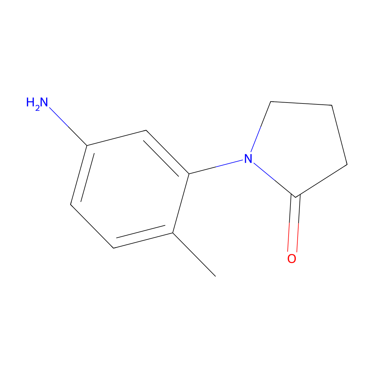 1-(5-Amino-2-methylphenyl)pyrrolidin-2-one molecular structure, CAS 69131-44-8
