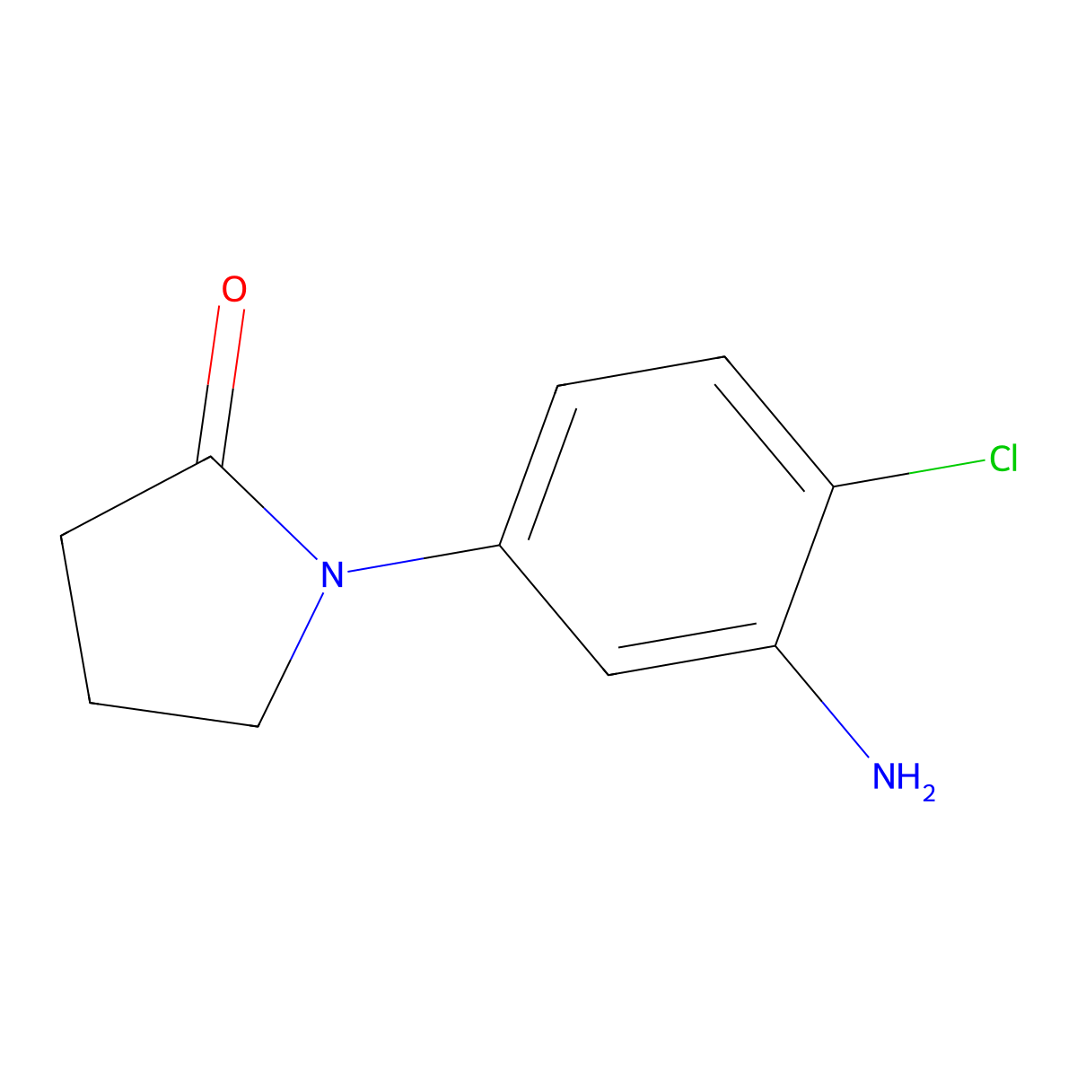 1-(3-Amino-4-chlorophenyl)pyrrolidin-2-one molecular structure, CAS 69131-52-8
