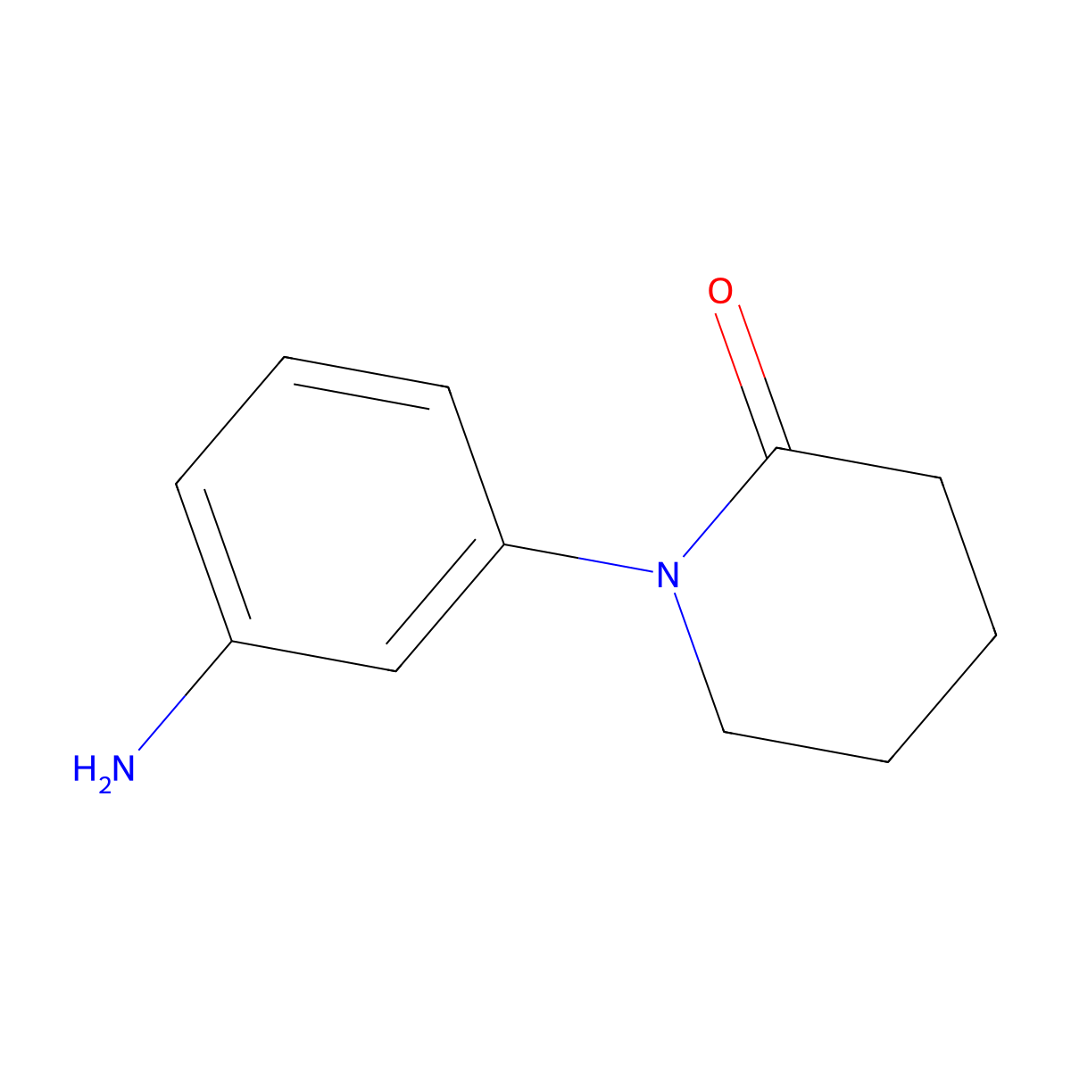 1-(3-Aminophenyl)piperidin-2-one molecular structure, CAS 69131-56-2