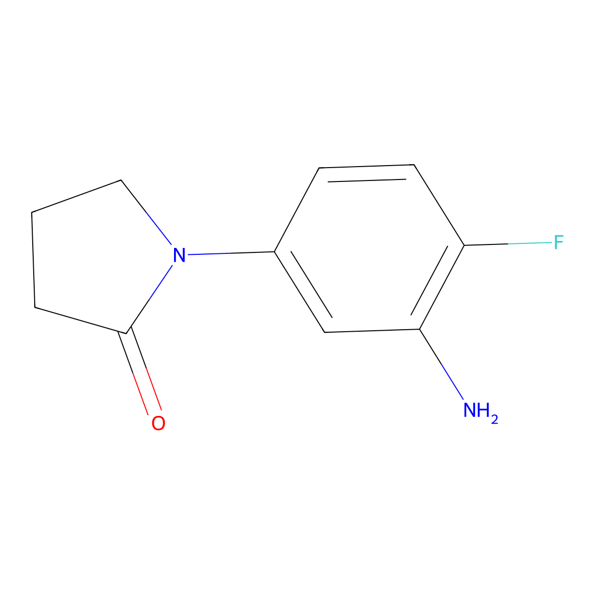 1-(3-Amino-4-fluorophenyl)-2-pyrrolidinone molecular structure, CAS 69131-57-3