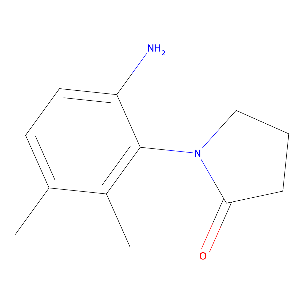 1-(6-Amino-2,3-dimethylphenyl)pyrrolidin-2-one molecular structure, CAS 69131-71-1