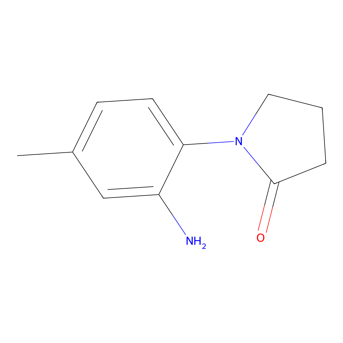 1-(2-Amino-4-methylphenyl)pyrrolidin-2-one molecular structure, CAS 69131-72-2