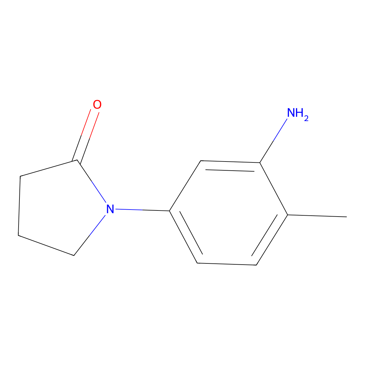 1-(3-Amino-4-methylphenyl)pyrrolidin-2-one molecular structure, CAS 69132-82-7