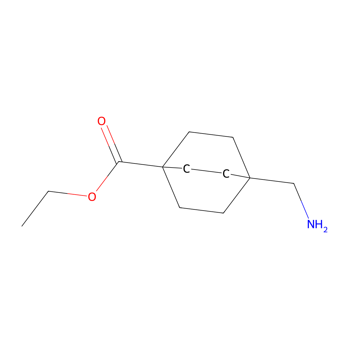 Ethyl 4-(aminomethyl)bicyclo[2.2.2]octane-1-carboxylate molecular structure, CAS 691344-31-7