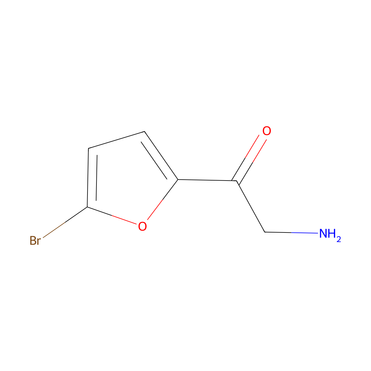 2-Amino-1-(5-bromofuran-2-yl)ethan-1-one molecular structure, CAS 691348-36-4