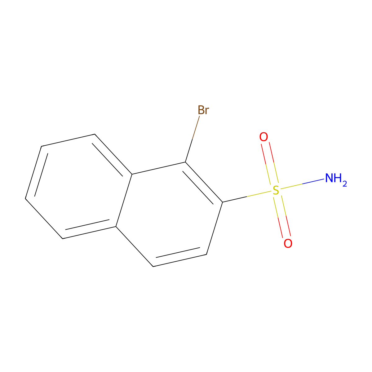 1-Bromonaphthalene-2-sulfonamide molecular structure, CAS 691359-88-3