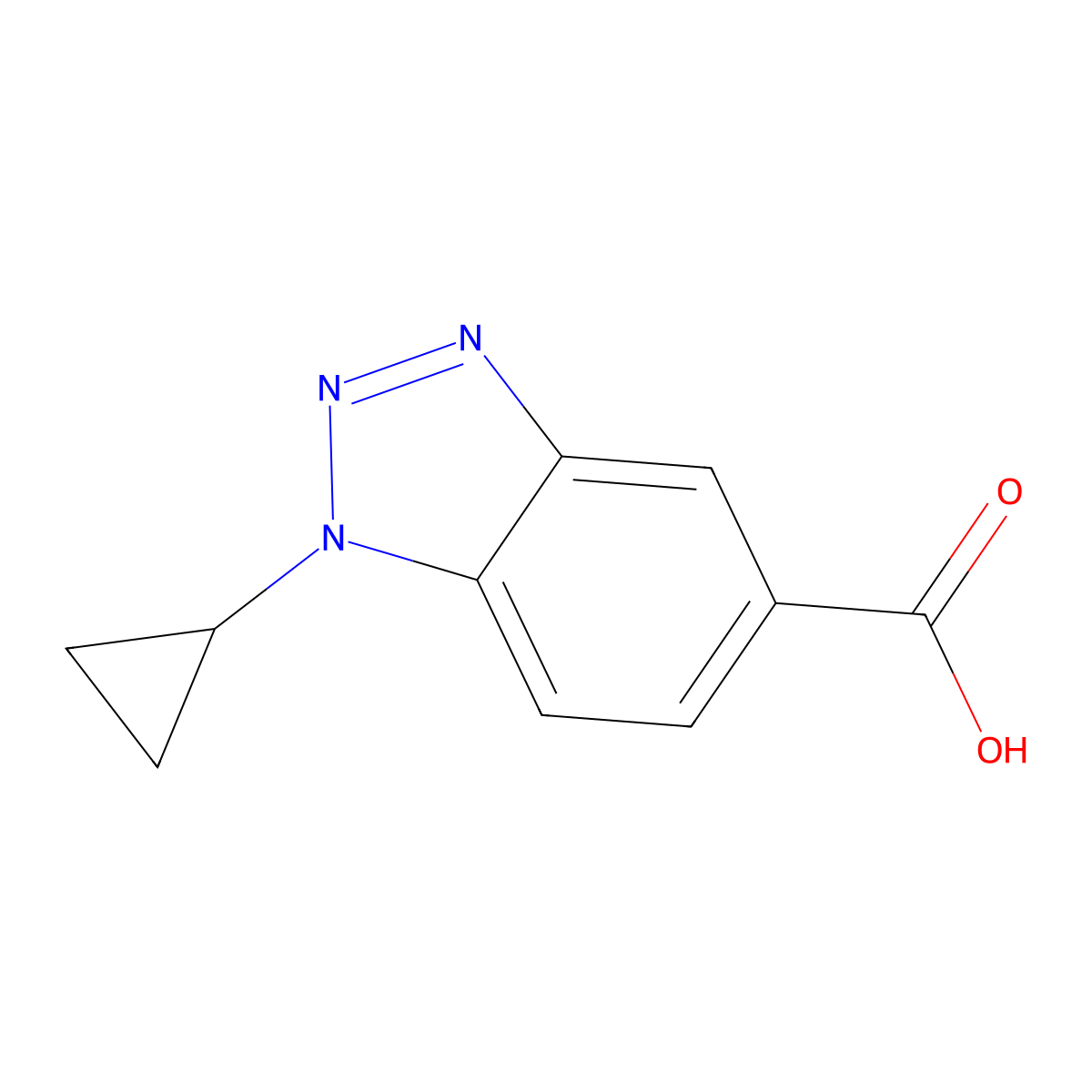 1-Cyclopropyl-1,2,3-benzotriazole-5-carboxylic acid molecular structure, CAS 691363-13-0