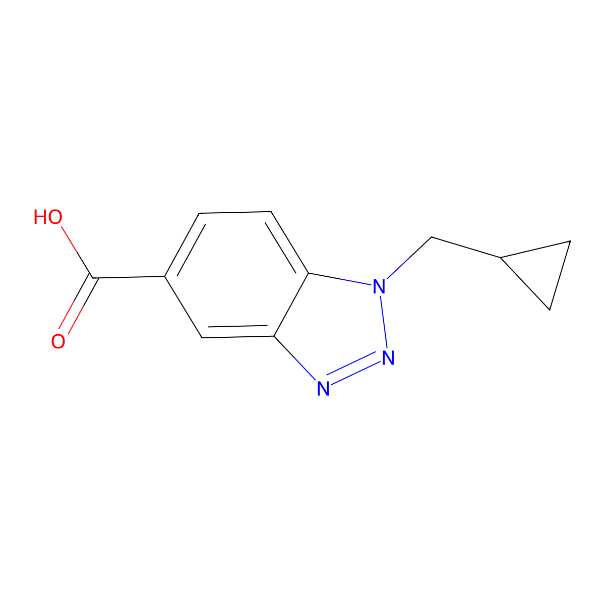 1-(Cyclopropylmethyl)-1H-1,2,3-benzotriazole-5-carboxylic acid molecular structure, CAS 691363-38-9