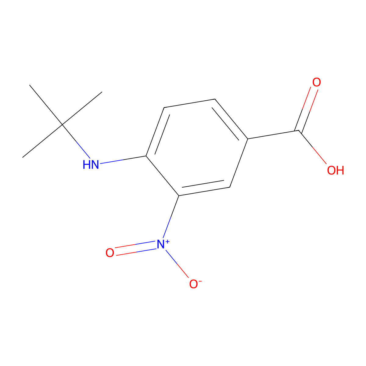 4-(Tert-butylamino)-3-nitrobenzoic acid molecular structure, CAS 691363-50-5
