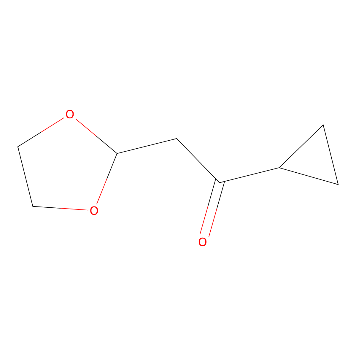 1-Cyclopropyl-2-(1,3-dioxolan-2-yl)-ethanone molecular structure, CAS 691363-81-2
